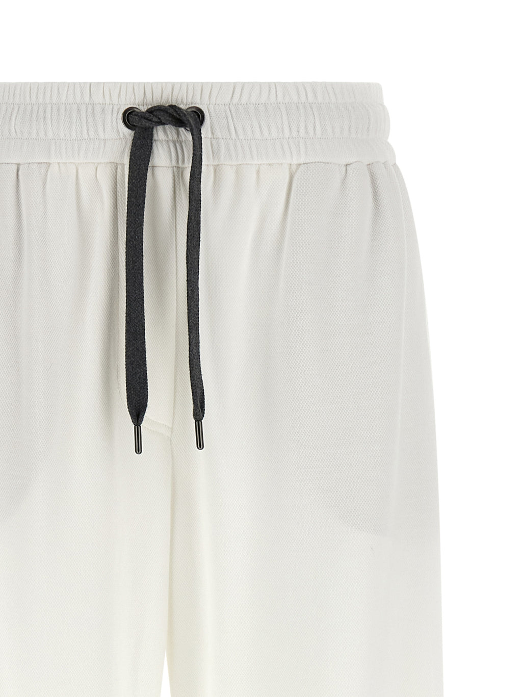 Brunello Cucinelli White Cotton Joggers (Workout Pants)