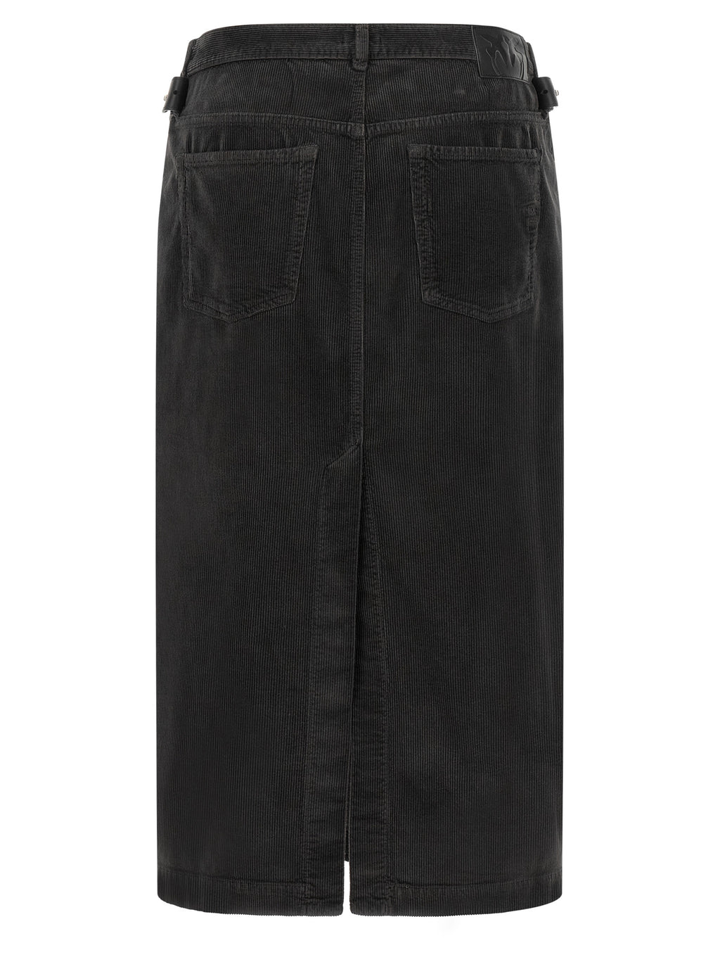 PINKO Black Cotton Midi Skirt
