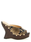 Magda Butrym Brown Calfskin Wedge Sandals