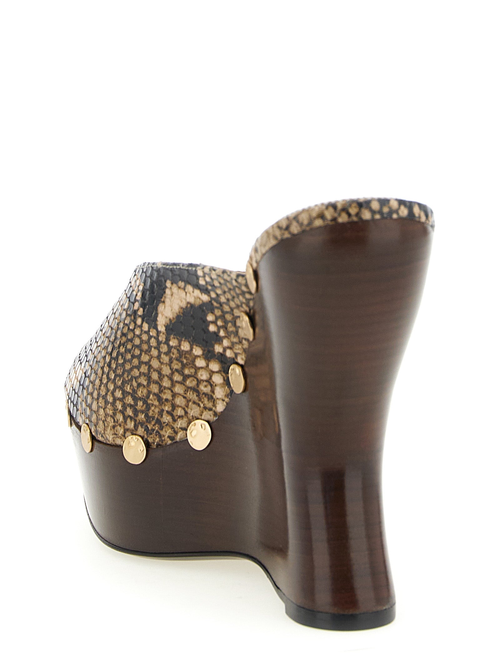 Magda Butrym Brown Calfskin Wedge Sandals