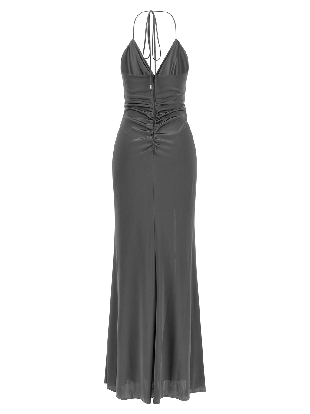 PINKO Gray Acetate Long Dress