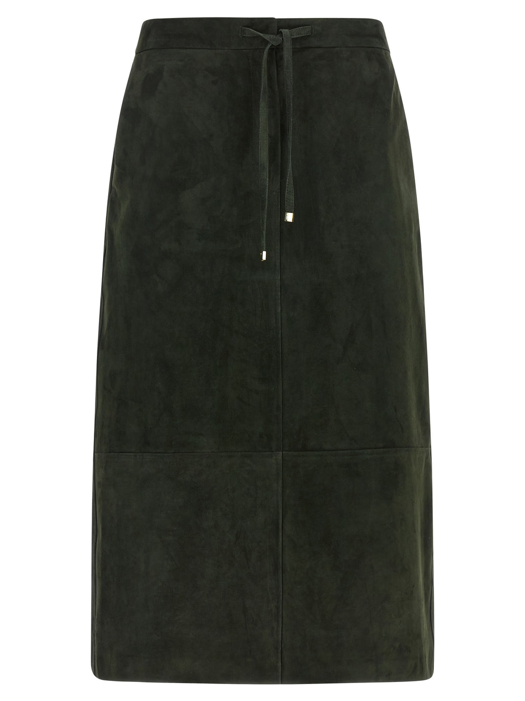 'S Max Mara Bicolor Lamb Leather Midi Skirt