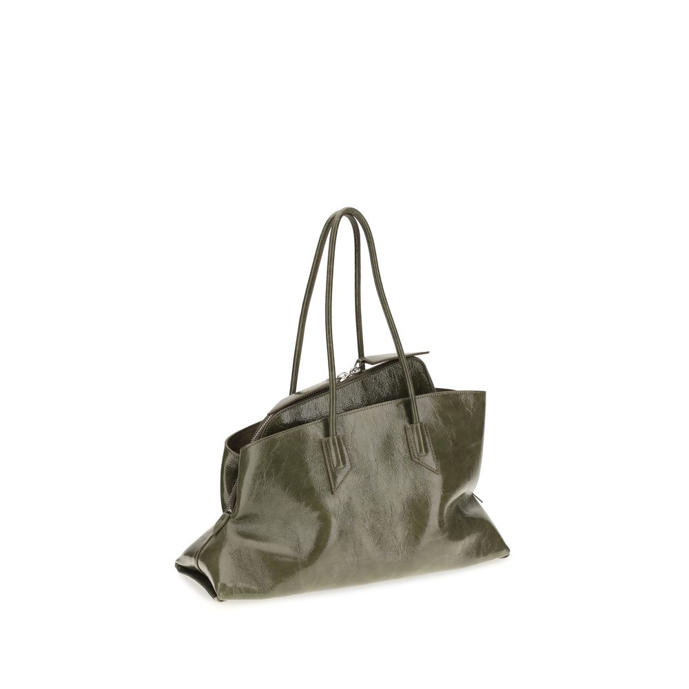 The Attico Bicolor Calf Leather Bos Taurus Shoulder Bag