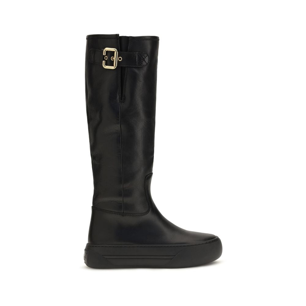 Chloé Delia Buckle Flatform Boots