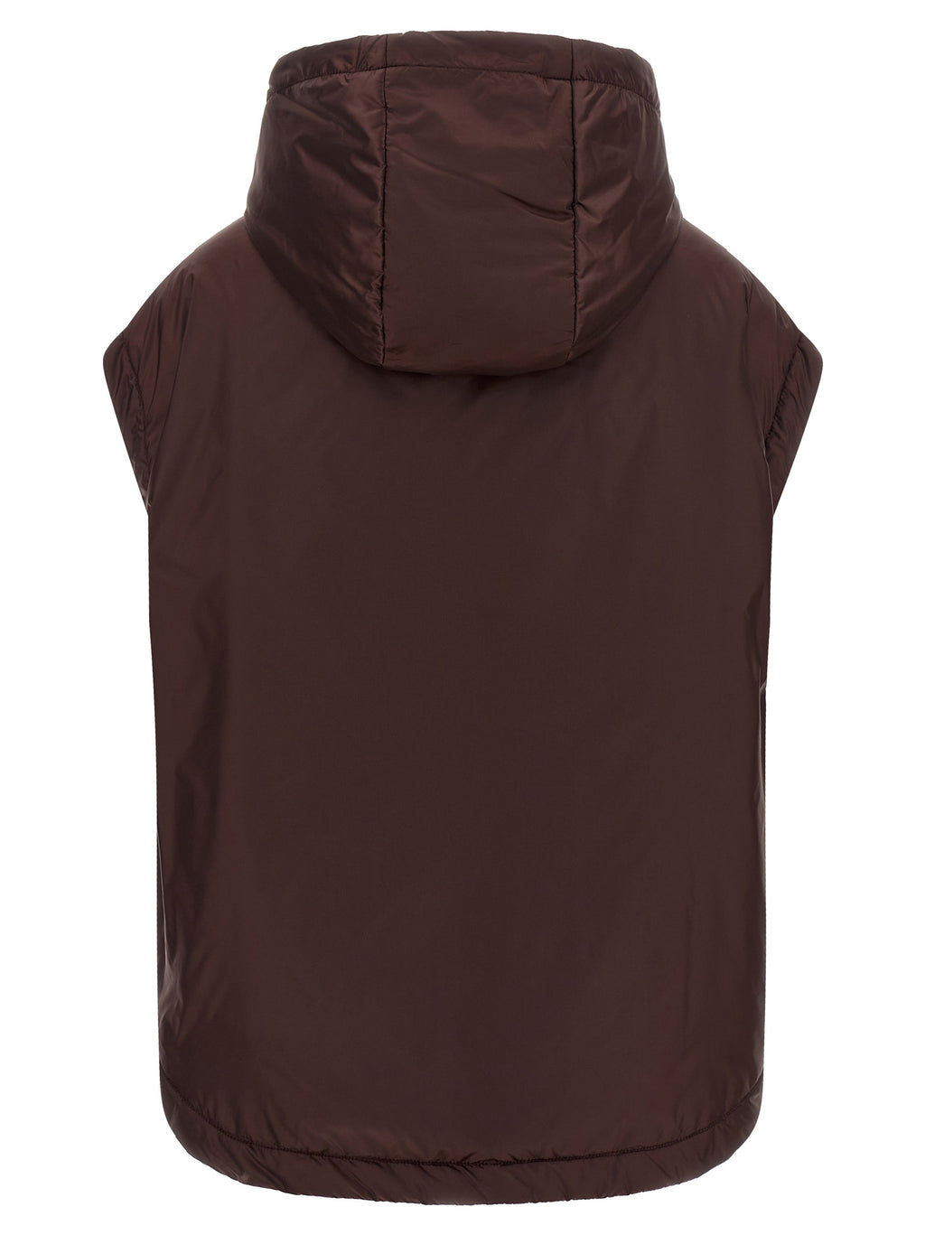 Max Mara Bordeaux Polyester Sleeveless Jacket