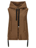 Max Mara Brown Polyester Sleeveless Jacket
