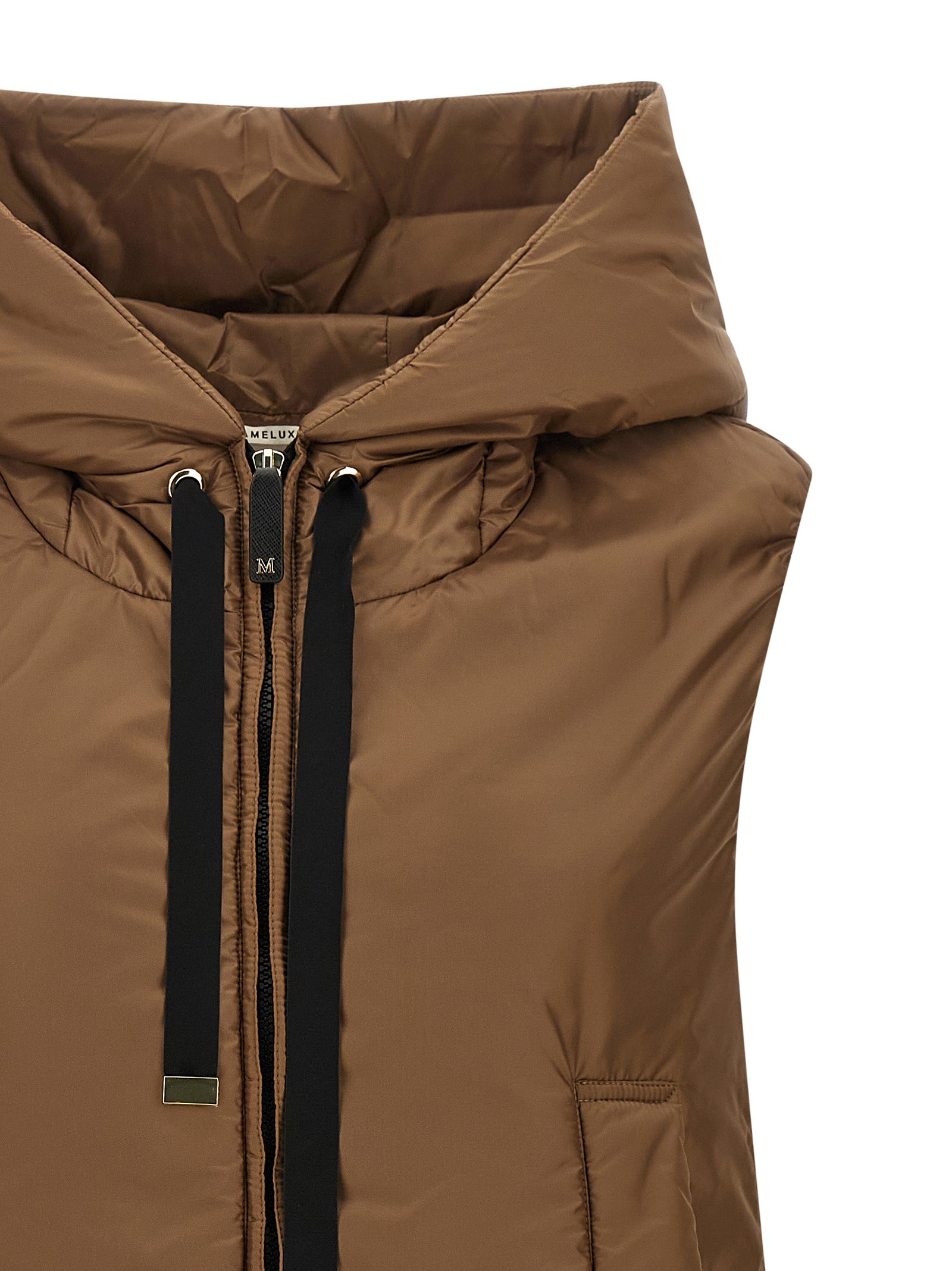 Max Mara Brown Polyester Sleeveless Jacket