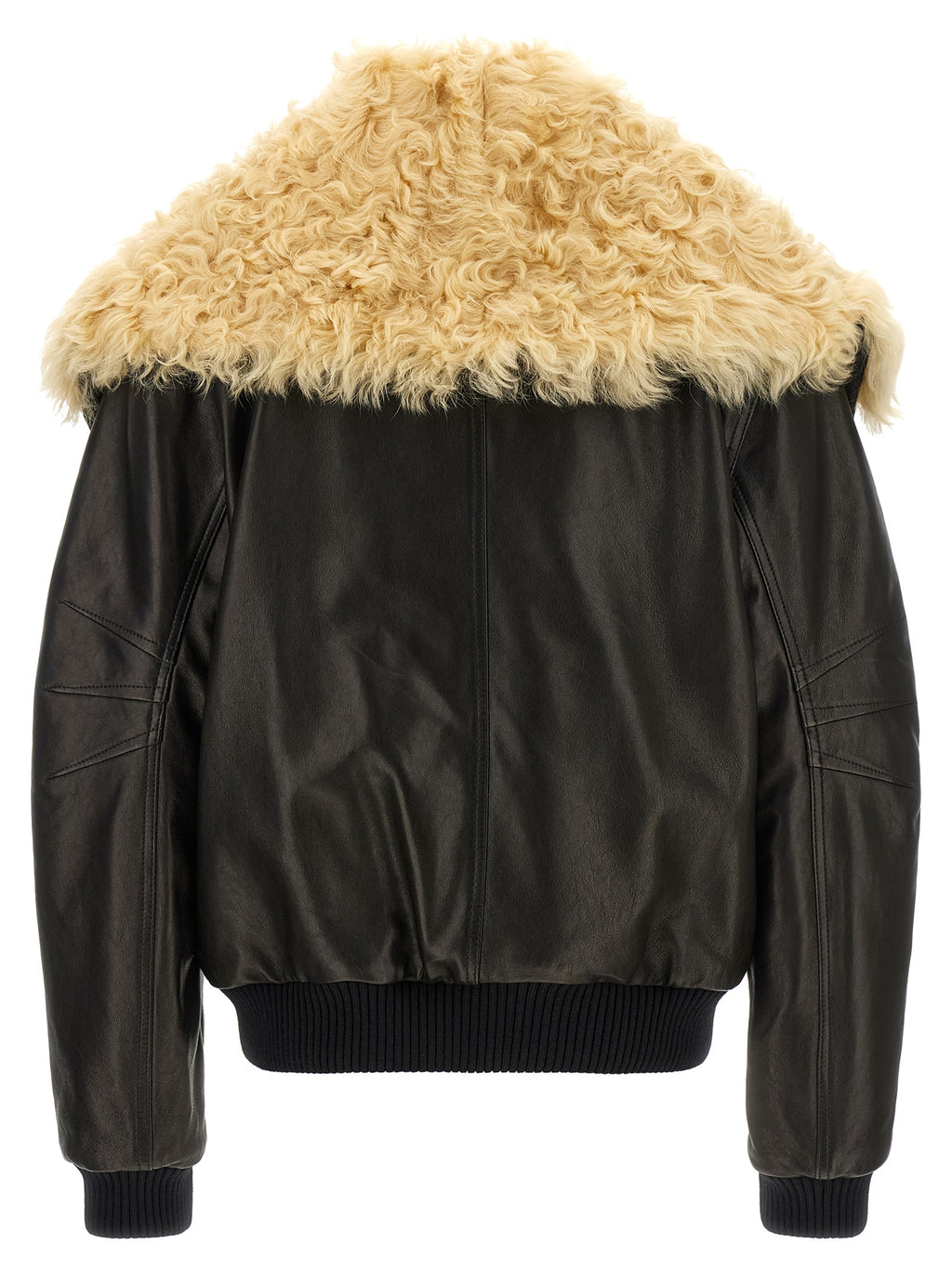 The Attico Black Lamb Leather Leather Jacket