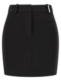 The Attico Black Viscose Long Skirt