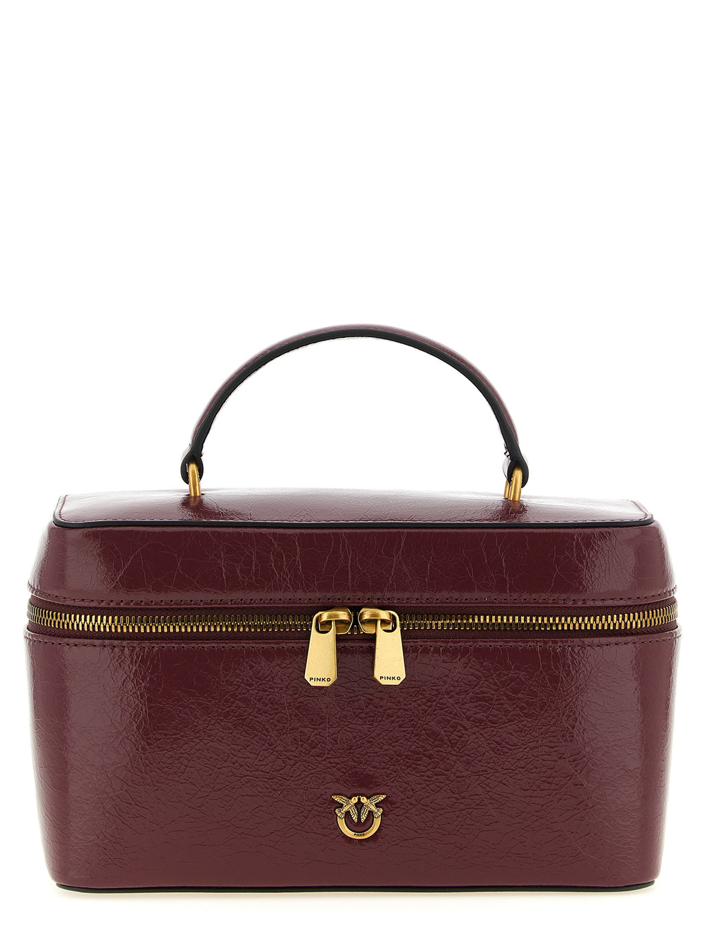 PINKO Bordeaux Calfskin Handbag