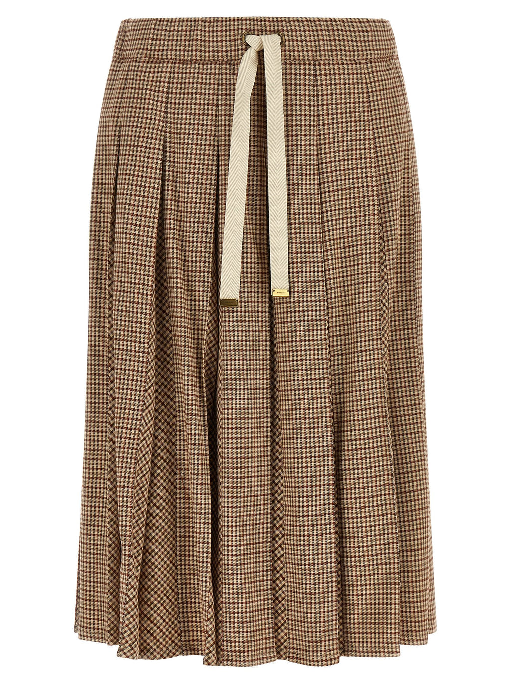 Moncler Beige Viscose Midi Skirt
