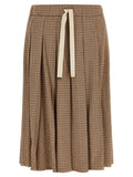 Moncler Beige Viscose Midi Skirt