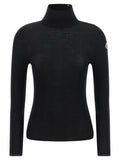 Moncler Black Virgin Wool Cardigan