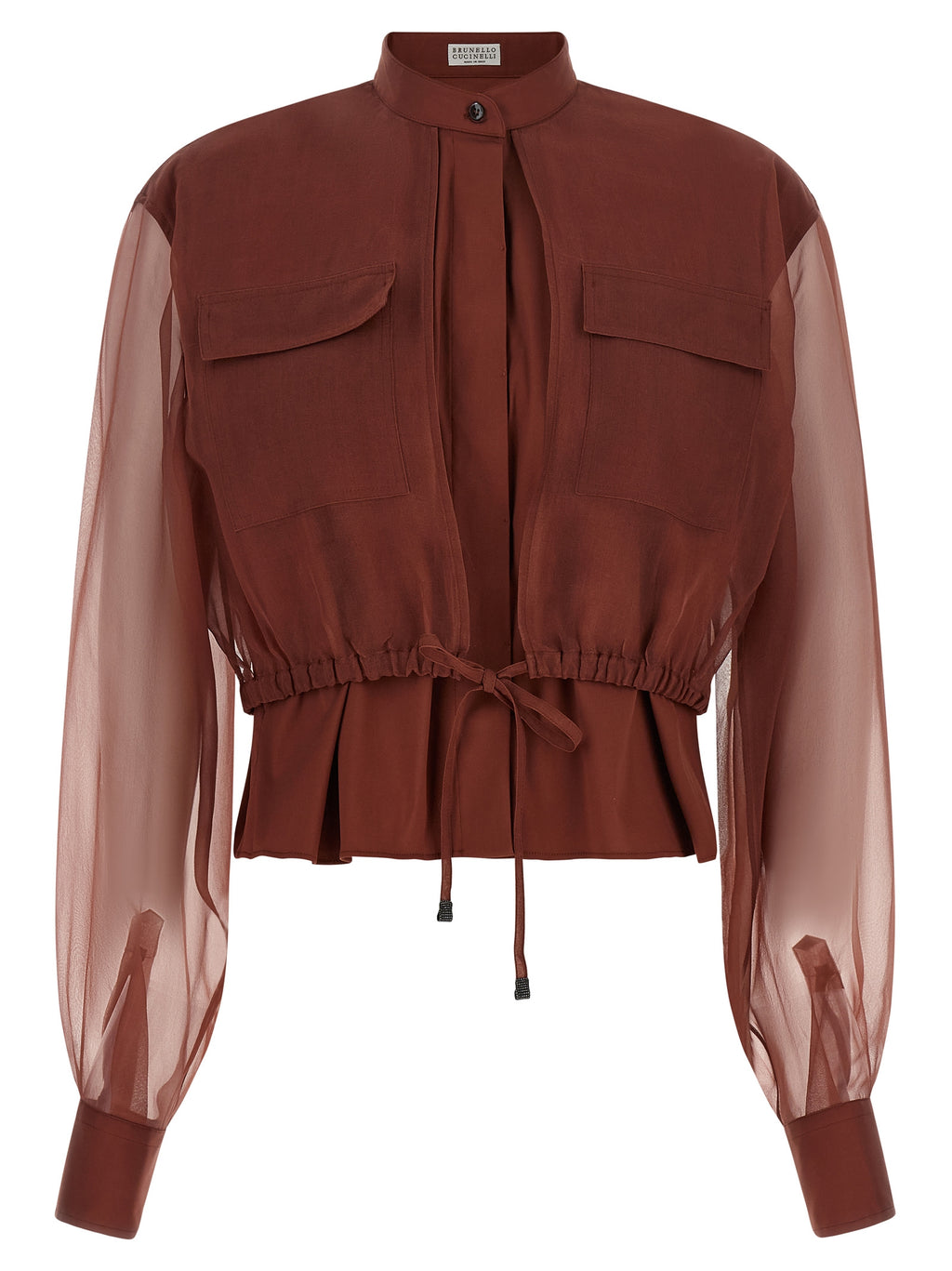 Brunello Cucinelli Brown Cotton Blouse