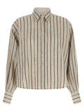 Brunello Cucinelli Beige Linen Blouse