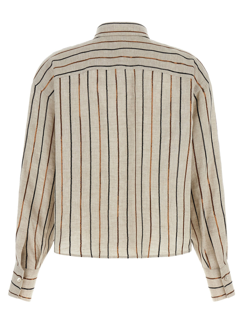 Brunello Cucinelli Beige Linen Blouse