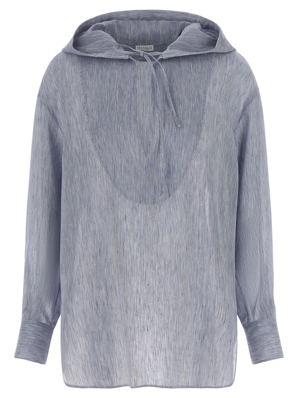 Brunello Cucinelli Blue Linen Blouse