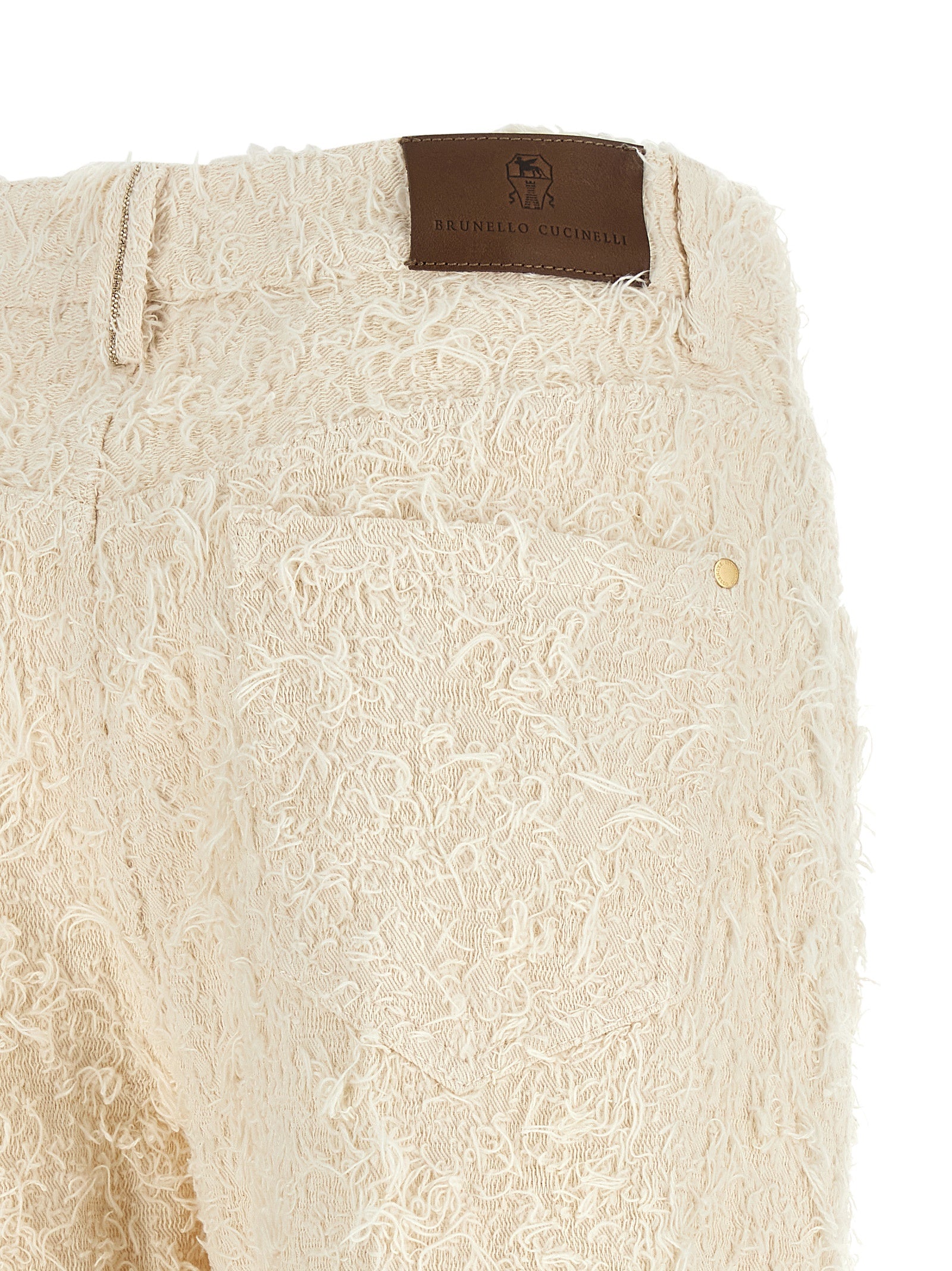 Brunello Cucinelli Beige Cotton Casual Pants