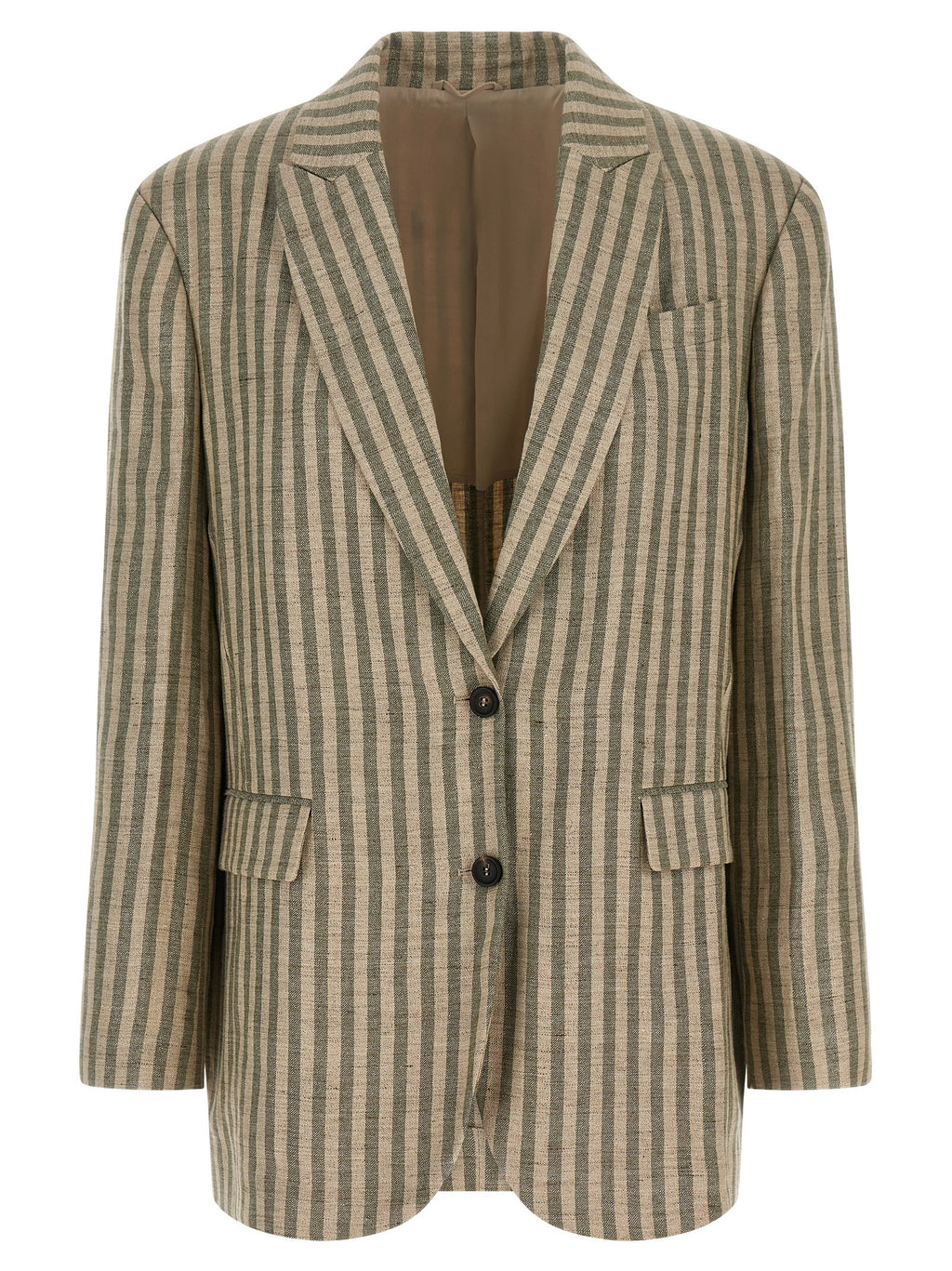 Brunello Cucinelli Bicolor Linen Blazer