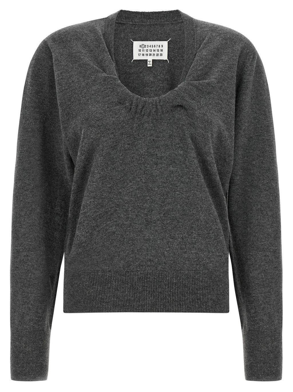 Maison Margiela Gray Virgin Wool Cardigan