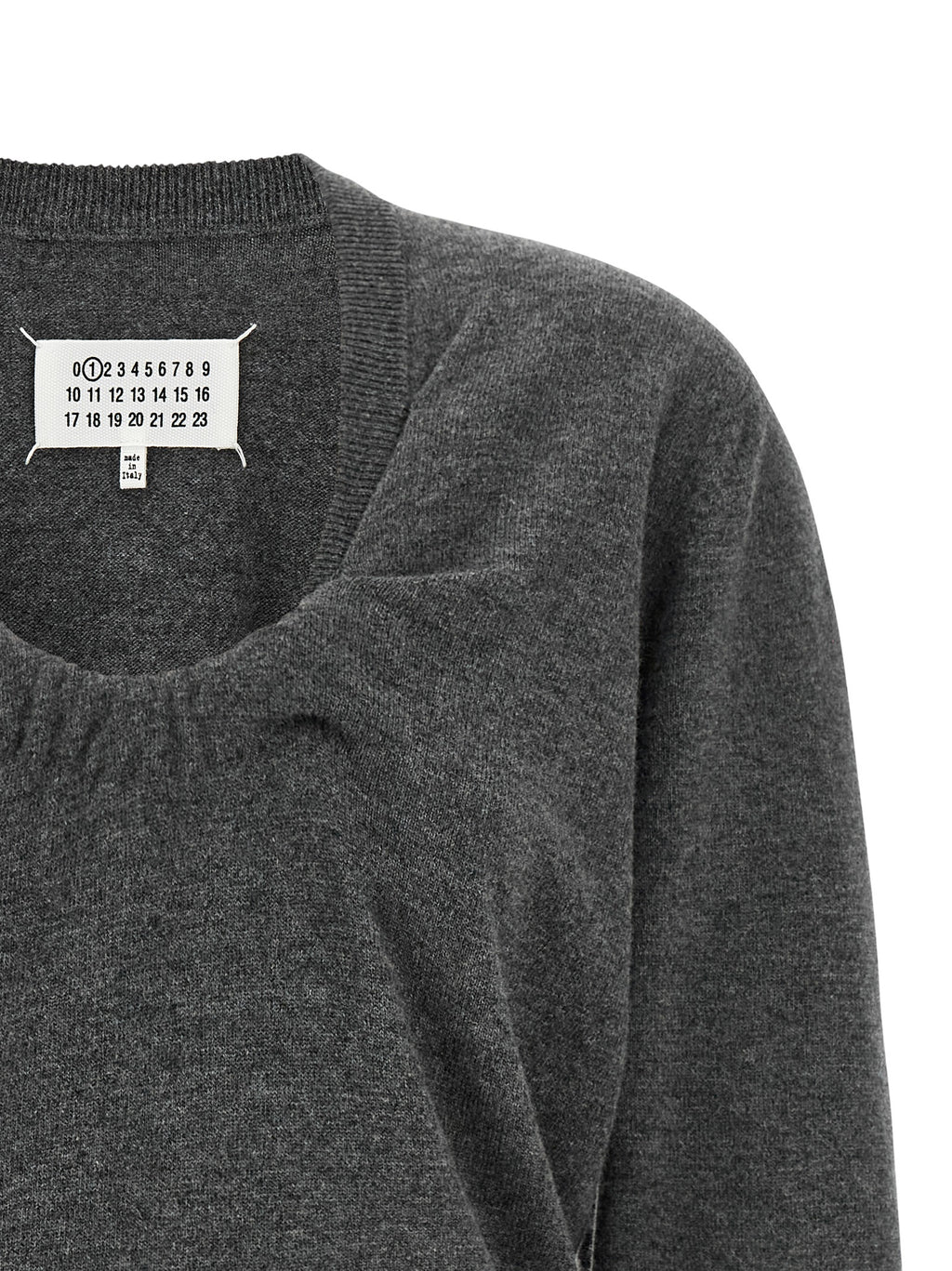 Maison Margiela Gray Virgin Wool Cardigan