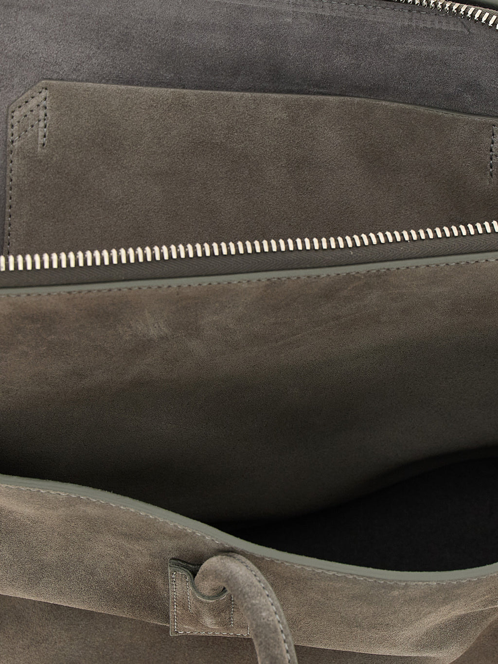 The Attico Gray Bovine Leather Shoulder Bag