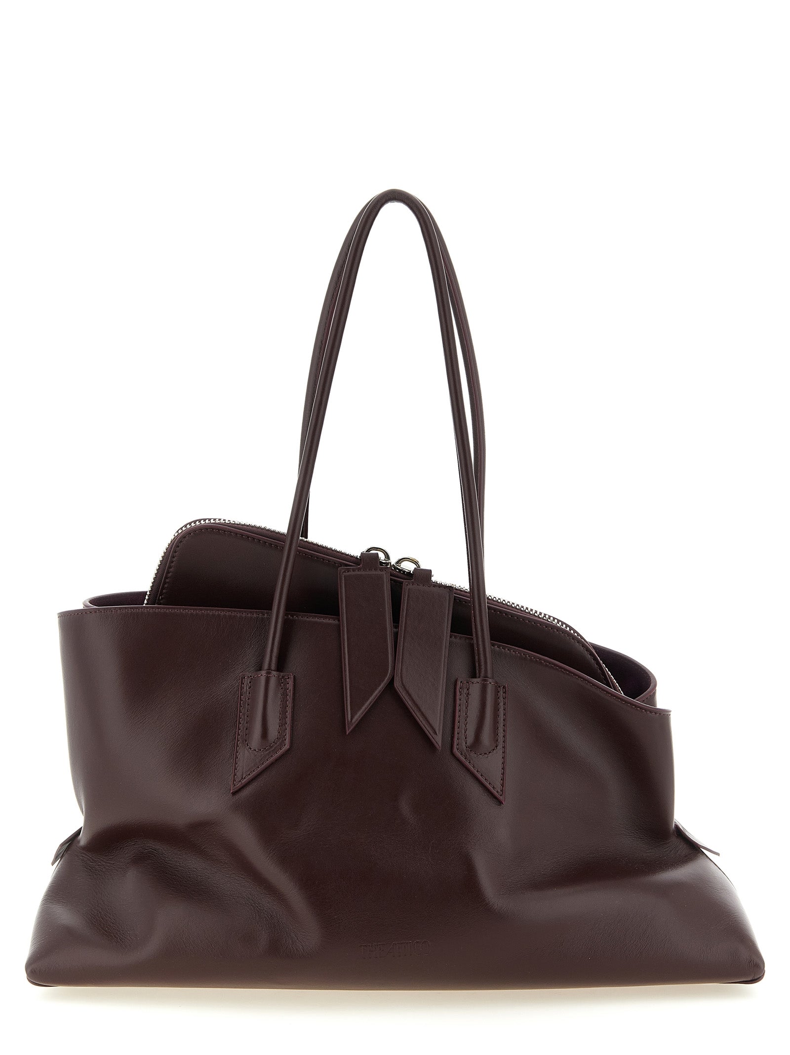 The Attico Purple Bovine Leather Shoulder Bag