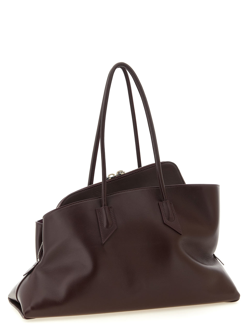 The Attico Purple Bovine Leather Shoulder Bag