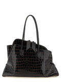 The Attico Brown Bovine Leather Shoulder Bag
