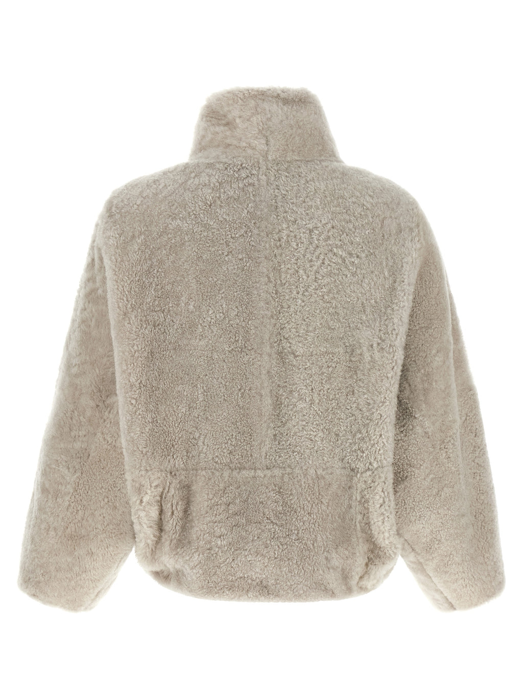 Brunello Cucinelli Beige Lamb Leather Jacket