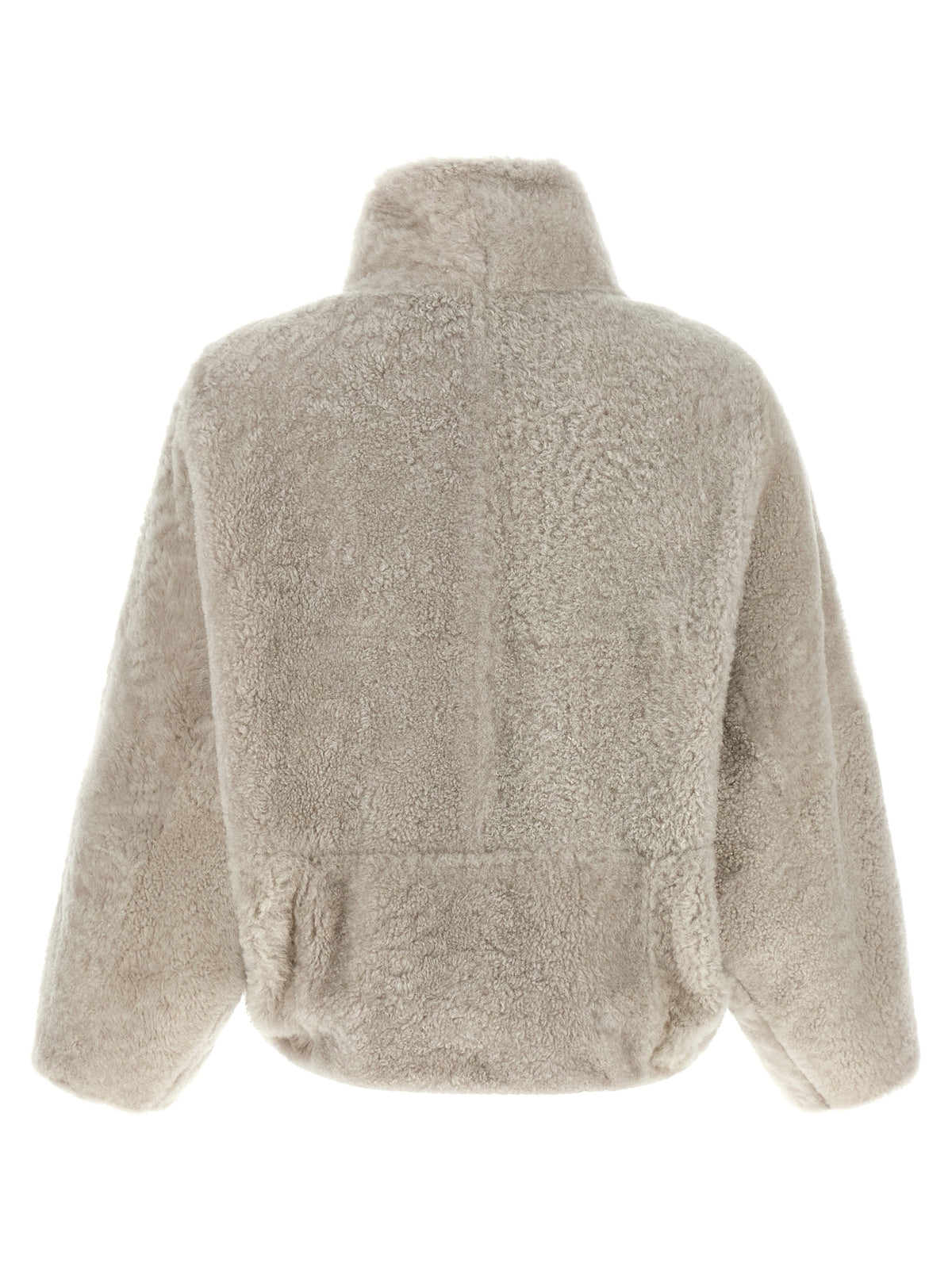 Brunello Cucinelli Beige Lamb Leather Jacket