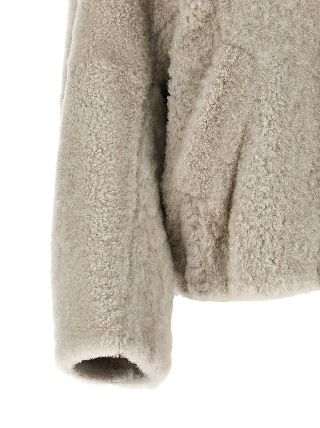 Brunello Cucinelli Beige Lamb Leather Jacket