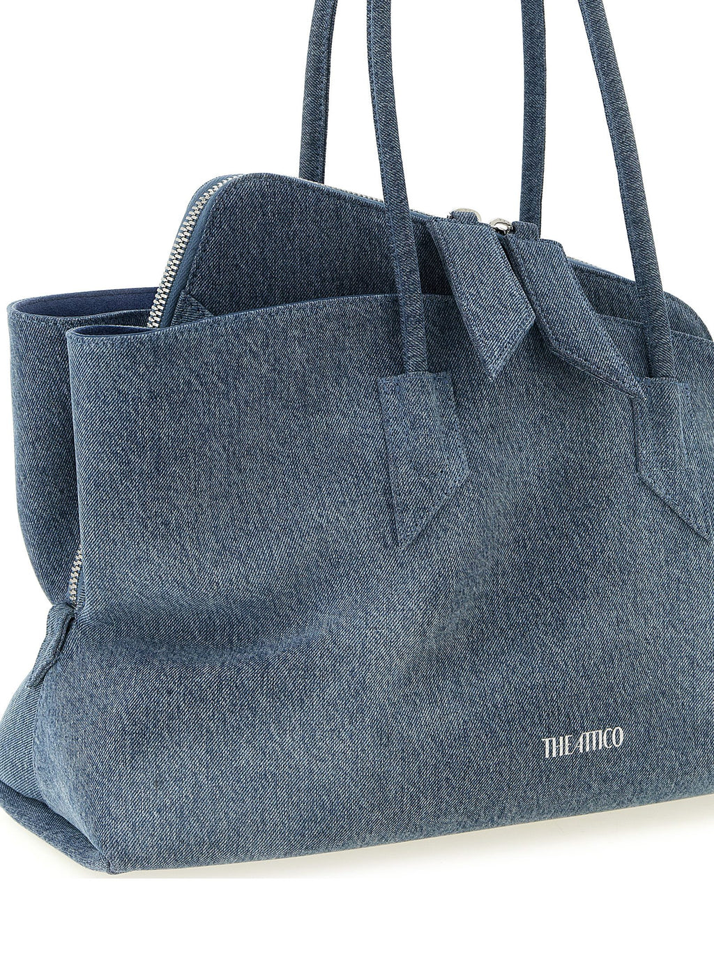 The Attico Blue Cotton Shoulder Bag