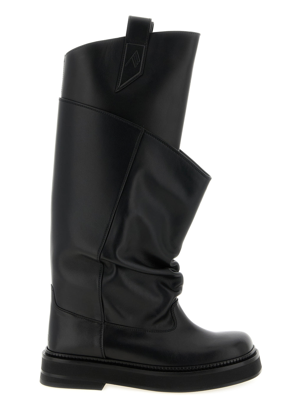 The Attico Black Calfskin Over The Knee