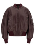 The Attico Bordeaux Lamb Leather Leather Jacket