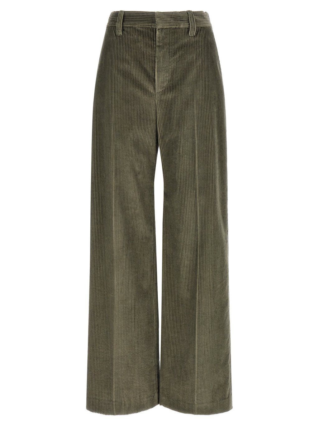 Brunello Cucinelli Bicolor Cotton Flared Pants