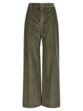 Brunello Cucinelli Bicolor Cotton Flared Pants
