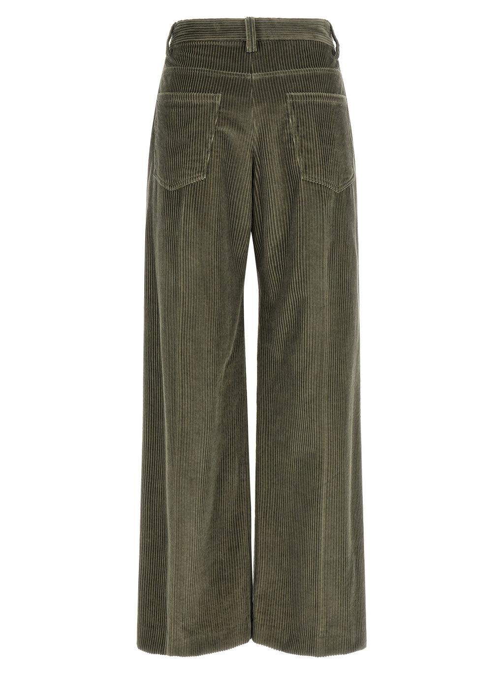 Brunello Cucinelli Bicolor Cotton Flared Pants