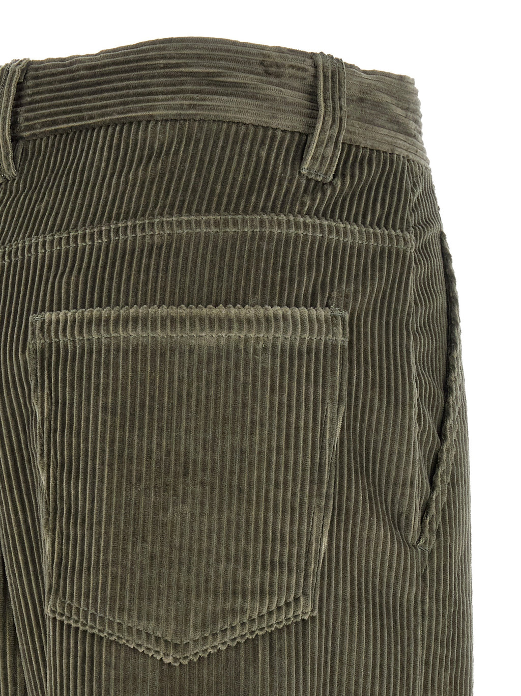 Brunello Cucinelli Bicolor Cotton Flared Pants
