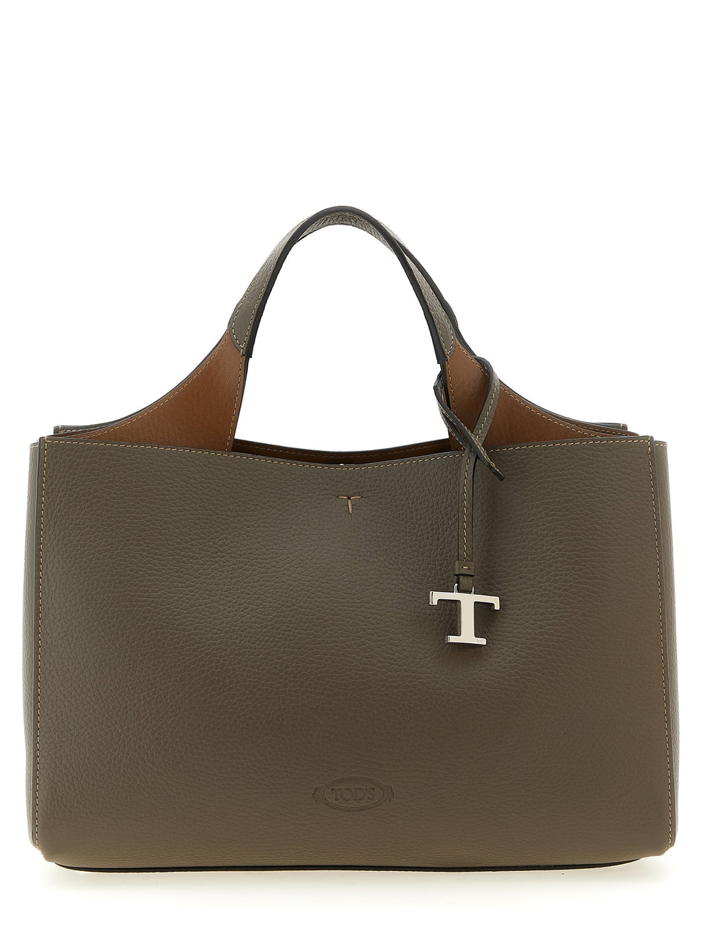 Tod's Gray Calfskin Handbag