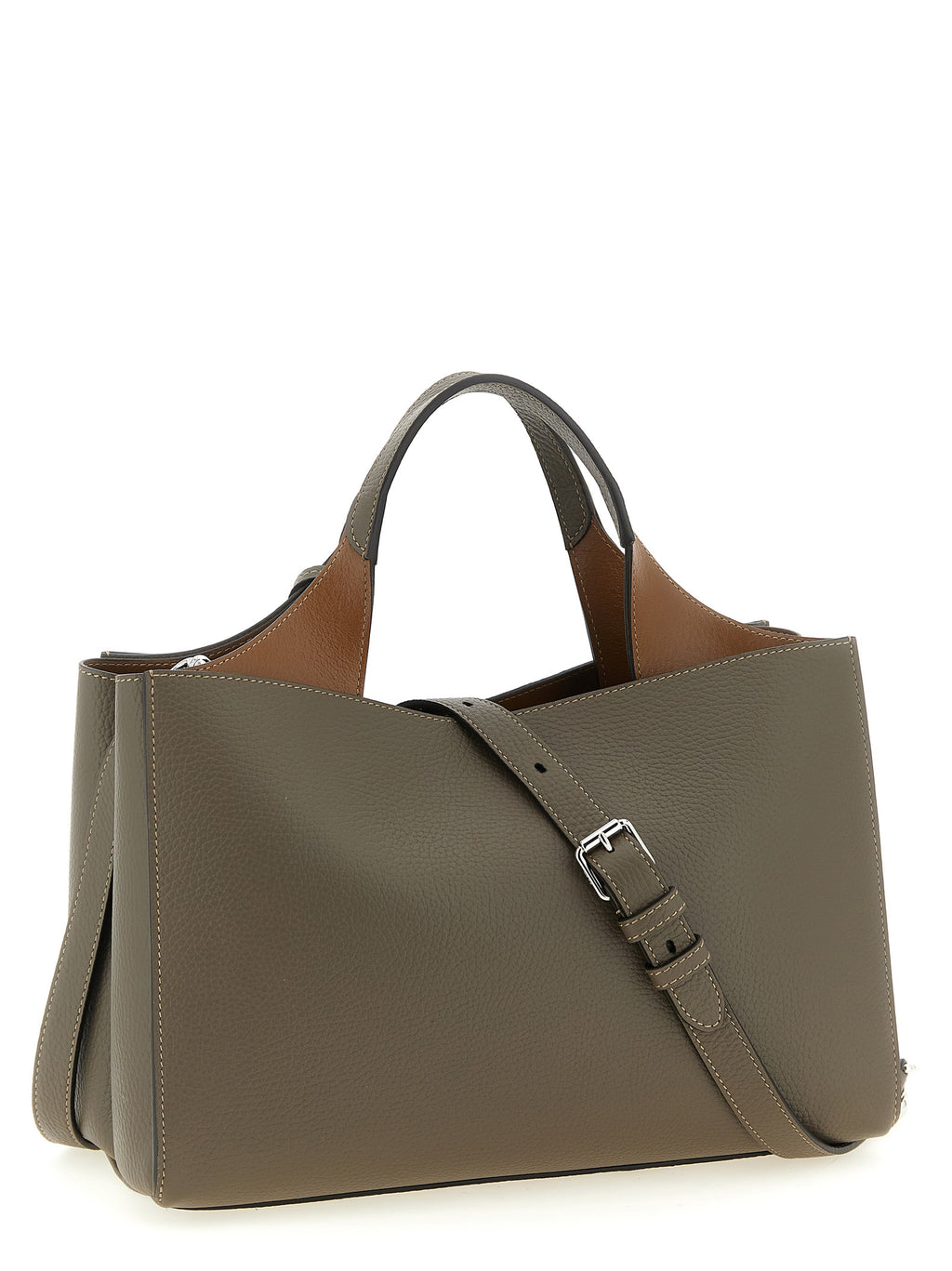 Tod's Gray Calfskin Handbag