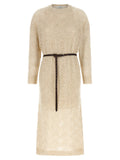 Brunello Cucinelli Beige Polyamide Midi Dress