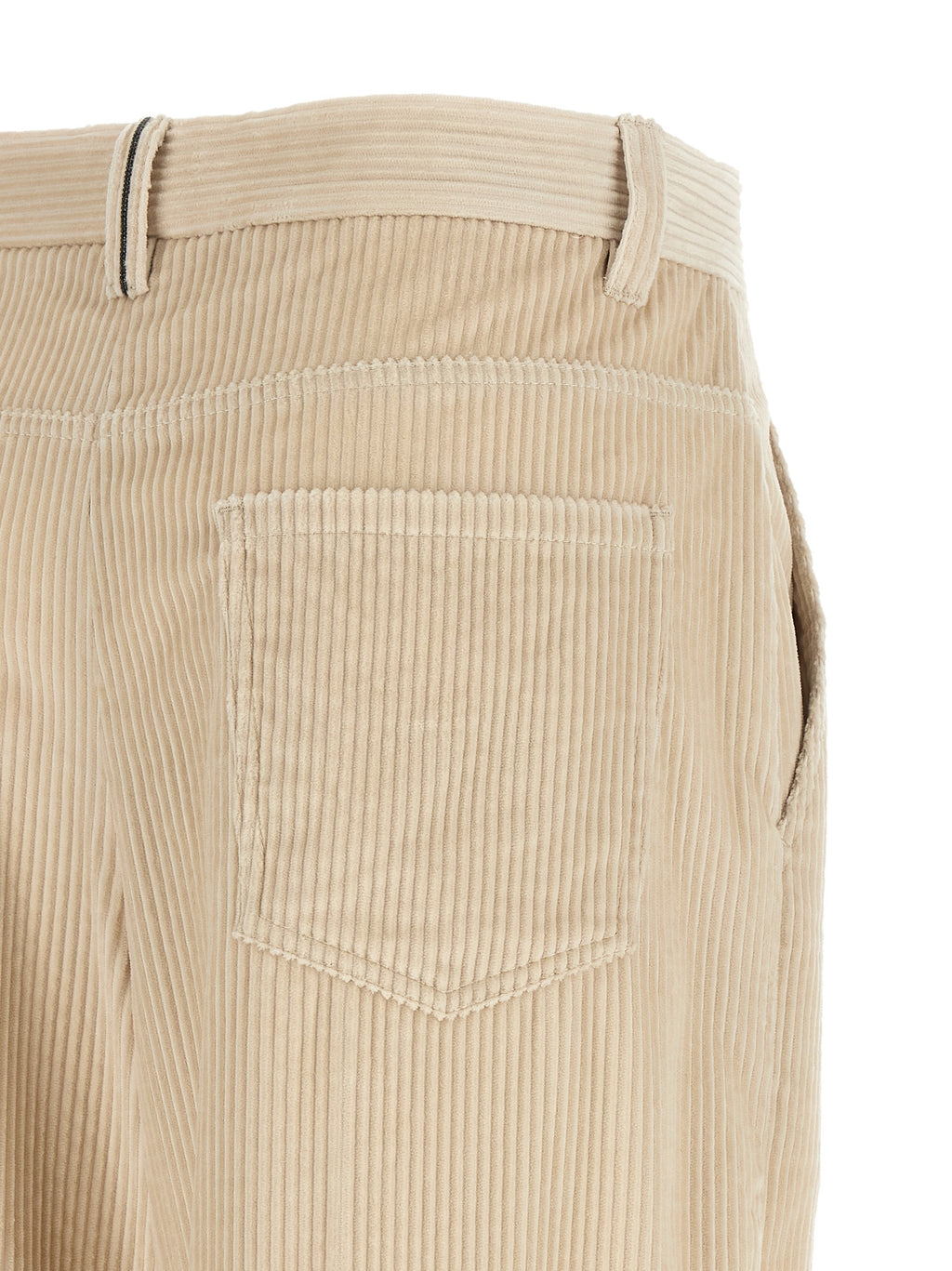 Brunello Cucinelli Beige Cotton Casual Pants