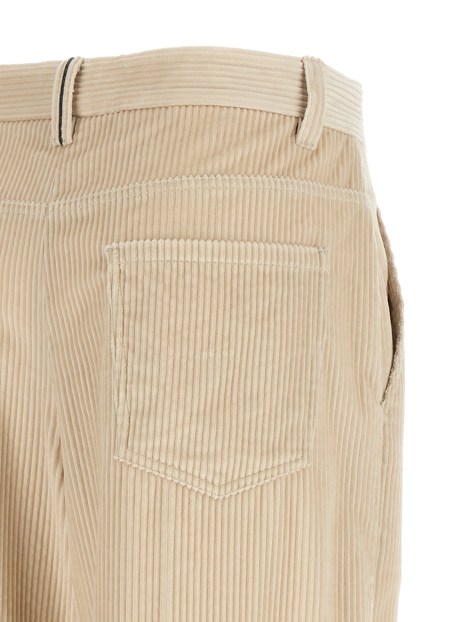 Brunello Cucinelli Beige Cotton Casual Pants