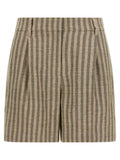 Brunello Cucinelli Bicolor Linen Bermuda Shorts