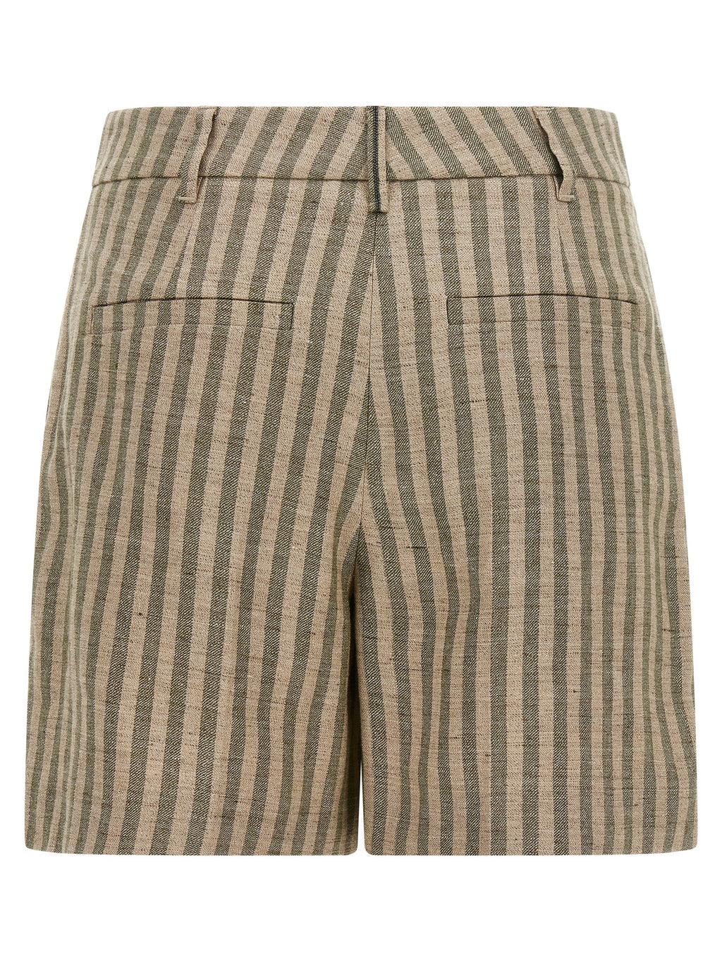 Brunello Cucinelli Bicolor Linen Bermuda Shorts
