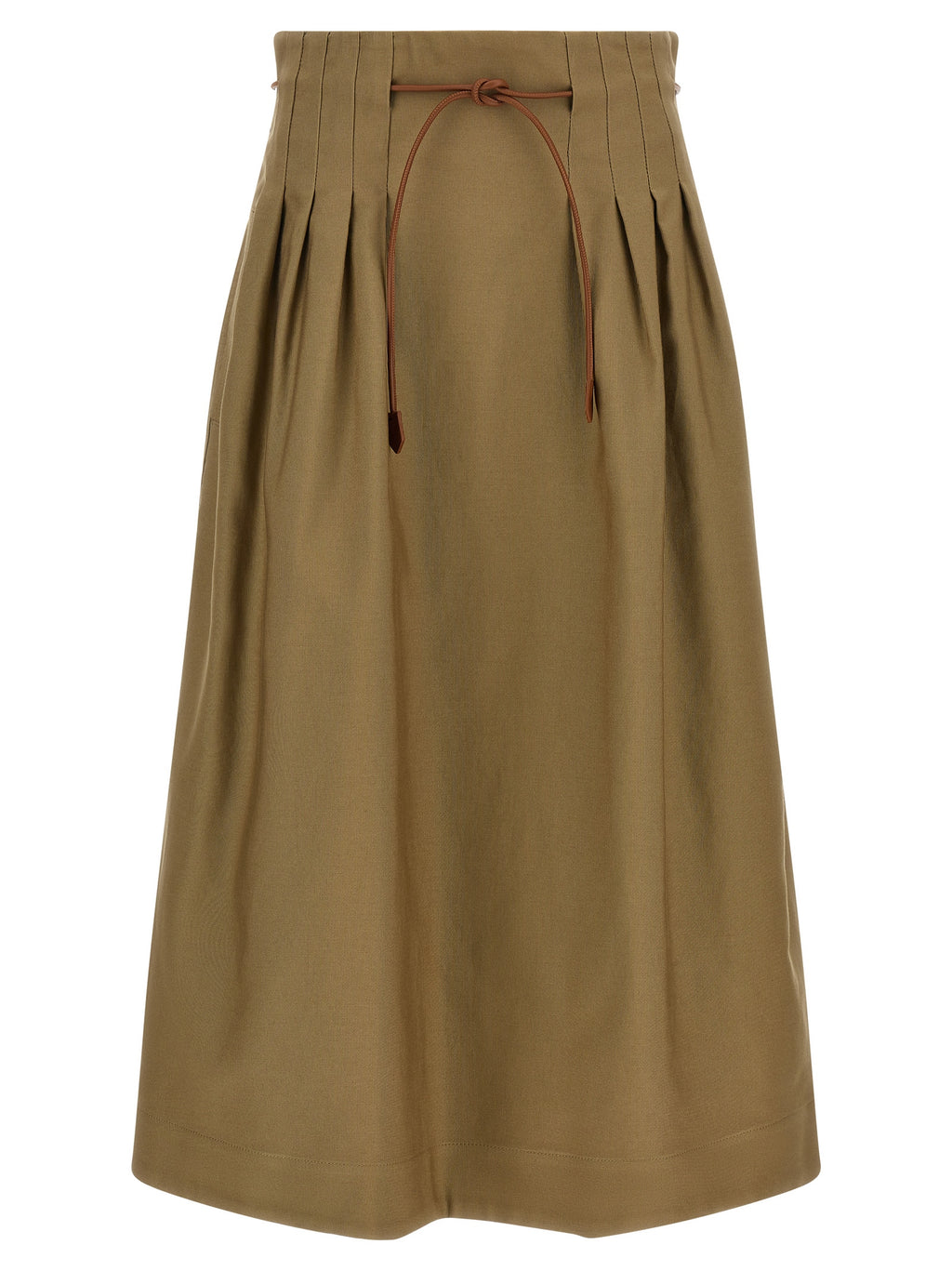 Max Mara Bicolor Cotton Midi Skirt