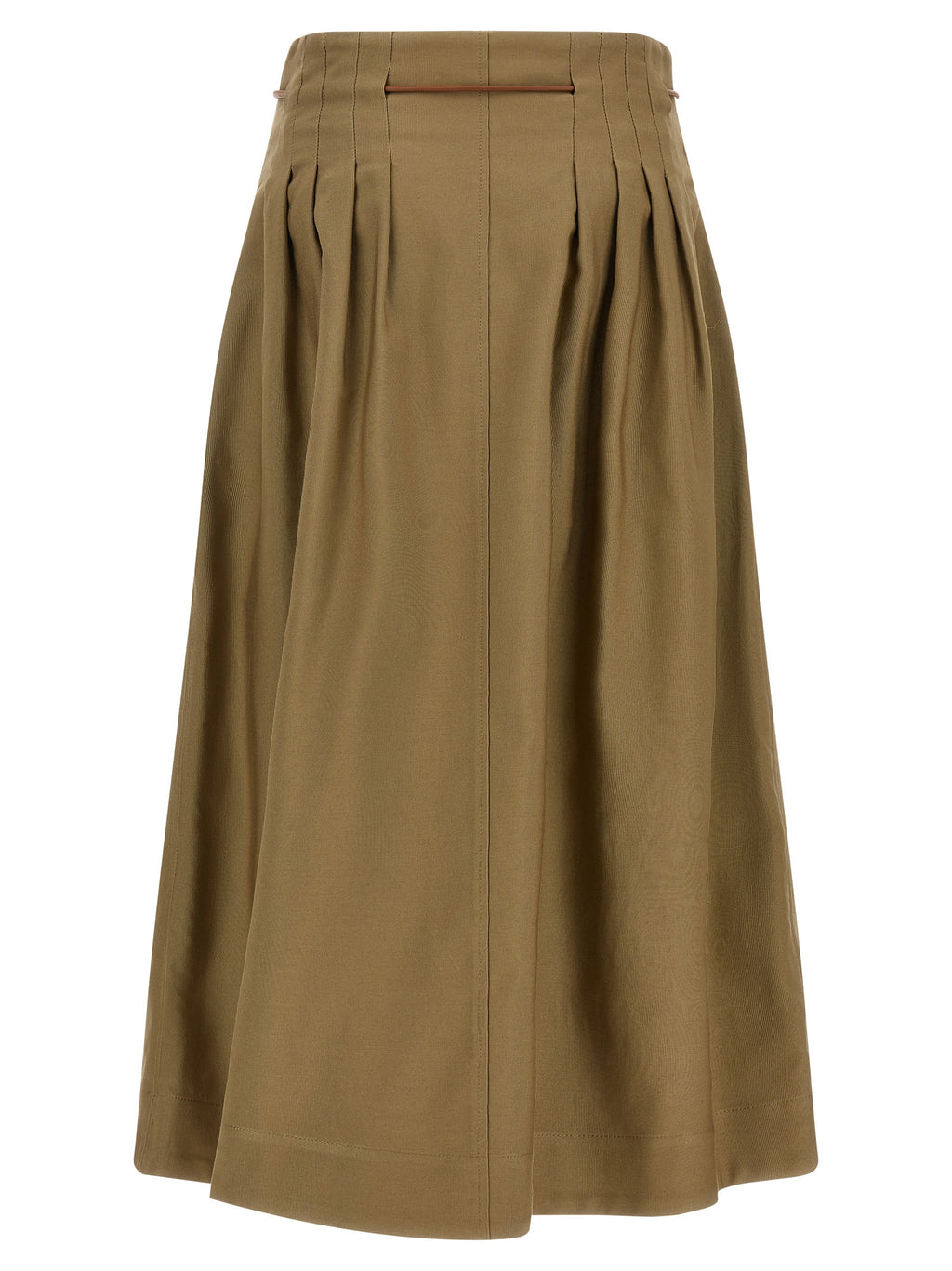 Max Mara Bicolor Cotton Midi Skirt