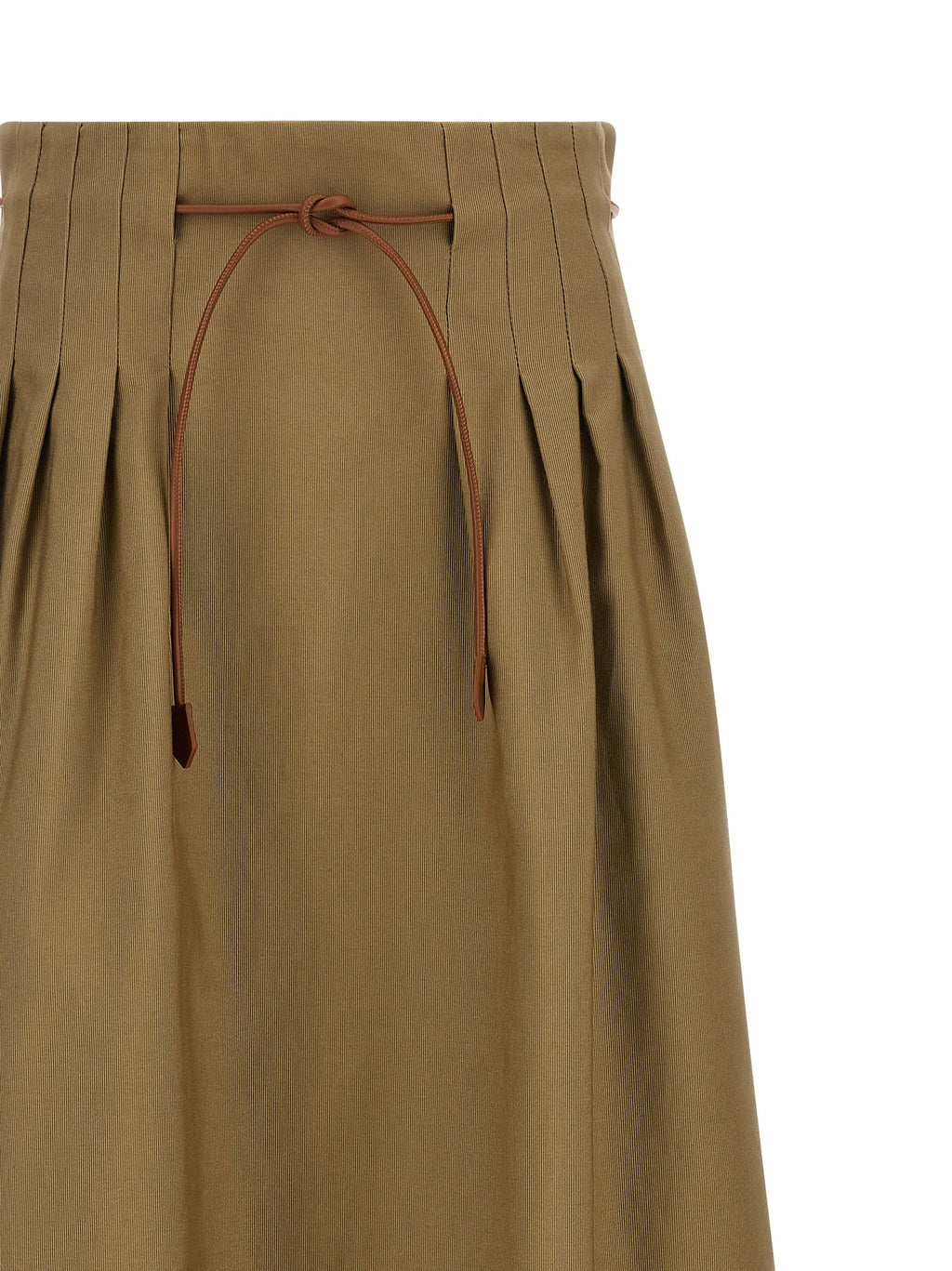 Max Mara Bicolor Cotton Midi Skirt