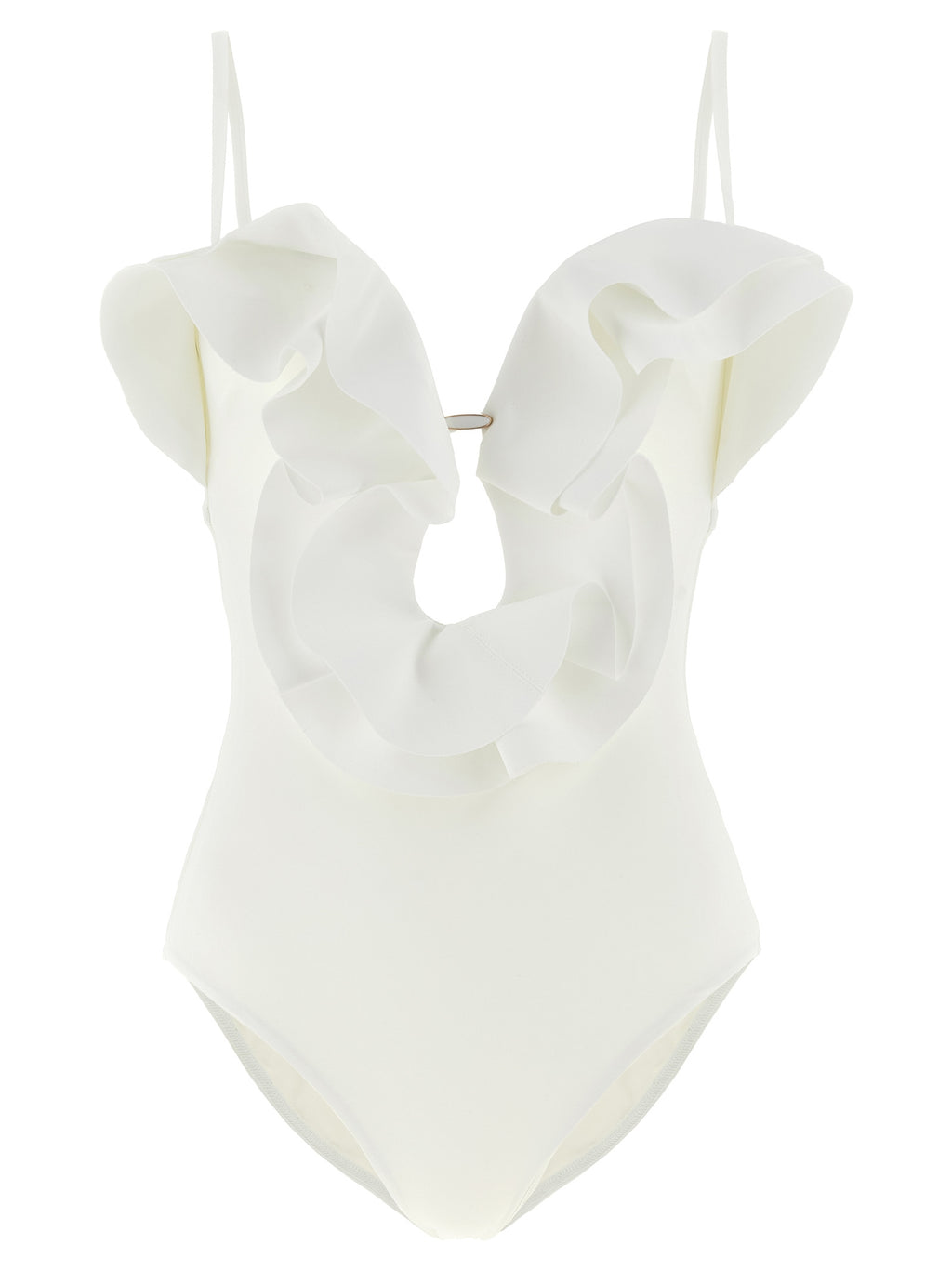 Zimmermann White Polyamide One-Piece Swimsuit